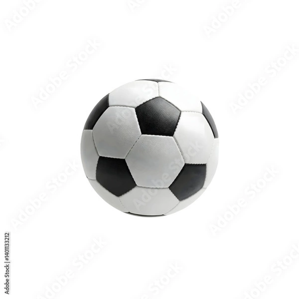 Fototapeta soccer ball on solid white background