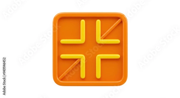 Fototapeta Isolated Square Location Icon