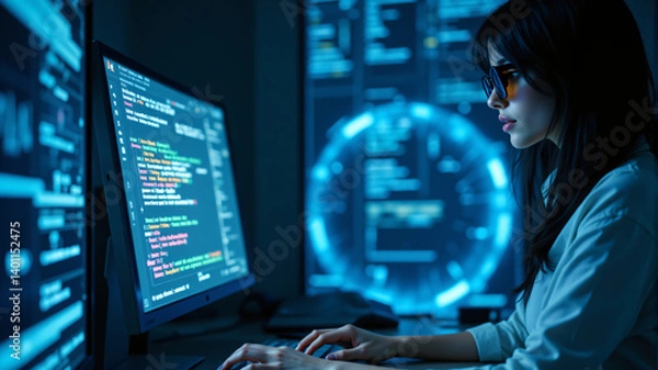 Fototapeta Empowering Women in Tech The Future of Coding