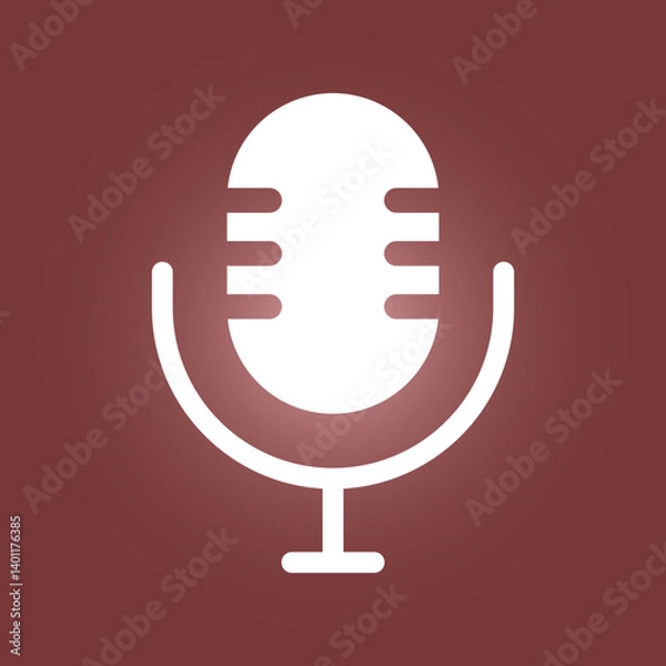 Fototapeta Microphone trendy icon royal abstract vector illustration colorful artwork lovely design