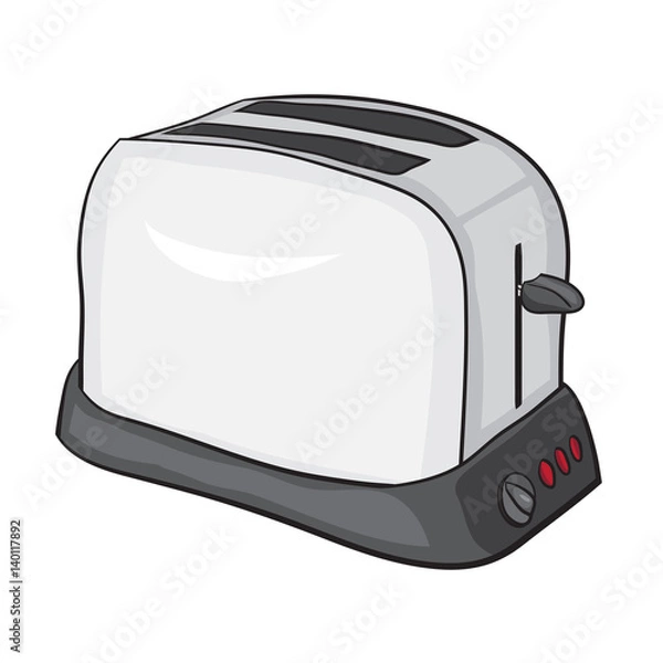 Fototapeta Isolated Cartoon Toaster