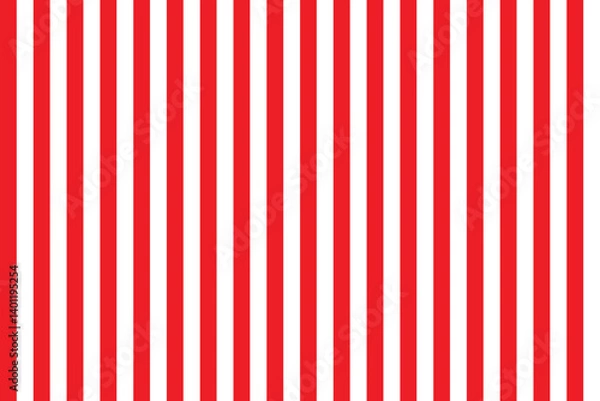 Fototapeta Red and white vertical stripes pattern . Abstract red and white vertical stripes background . Vector illustration  
