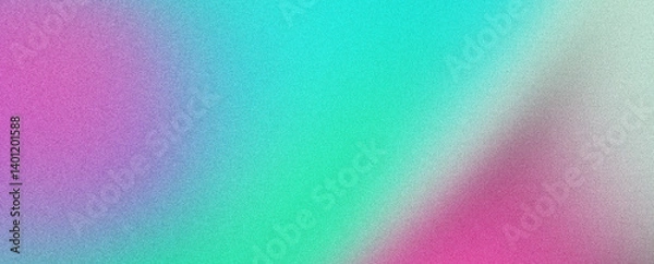 Fototapeta Grainy pastel gradient background, purple blue pink green noise texture ideal for banner header cover or poster backdrop design