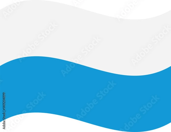 Fototapeta Waving Bavaria flag isolated on white background . Bavarian flag symbol . Vector illustration
