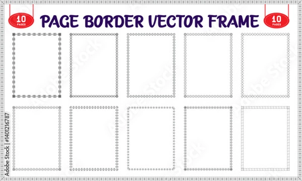 Obraz Border frame vector design elements for blank pages