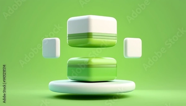 Fototapeta Geometric Cubes on Pod