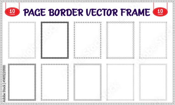 Obraz Border frame vector design elements for blank pages