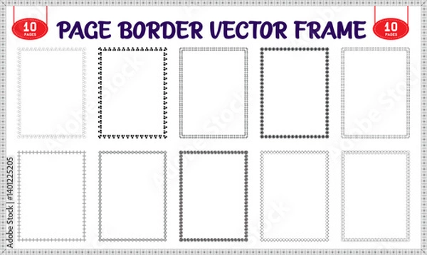 Obraz Border frame vector design elements for blank pages