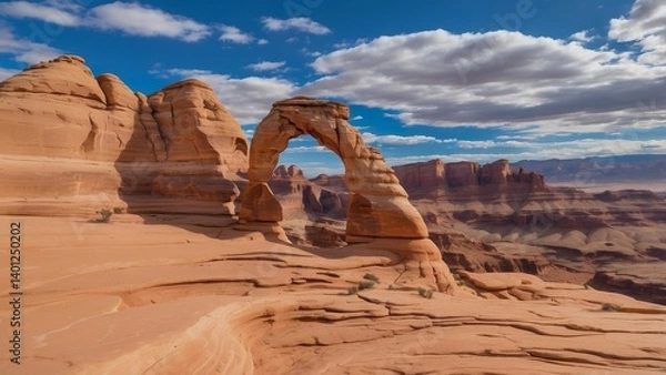 Fototapeta A_closeup_view_of_Delicate_Archs_rugge