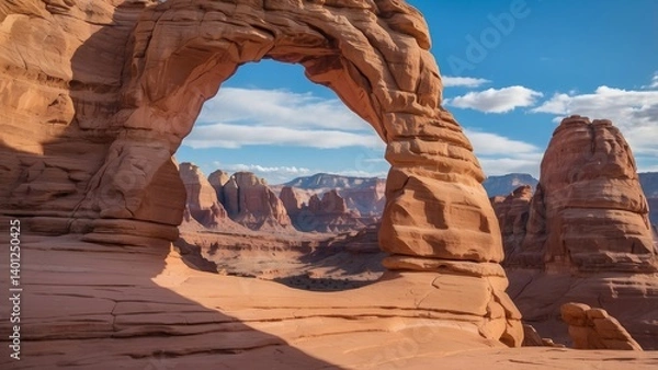 Fototapeta A_closeup_view_of_Delicate_Archs_rugge