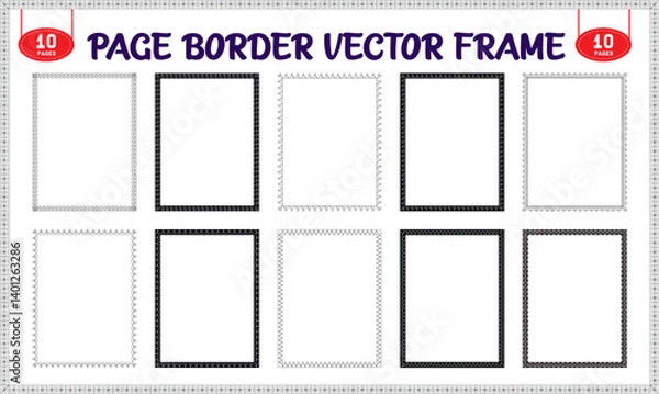 Obraz Border frame vector design elements for blank pages