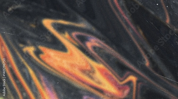 Fototapeta Abstract Swirling Texture Background, Dark and Moody Tones with Orange and Pink Hues, Grunge Style, Perfect for Design Projects and Digital Art