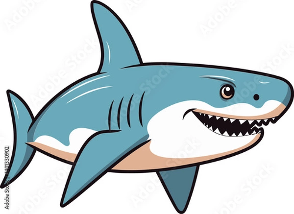 Fototapeta Shark in Shallow Water Design Shark Design for Beach Adventure
