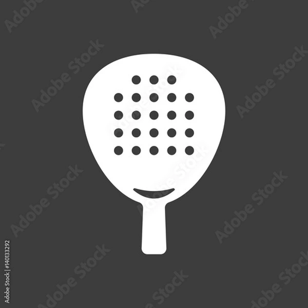 Fototapeta Isolated vector illustration of  a paddle racket