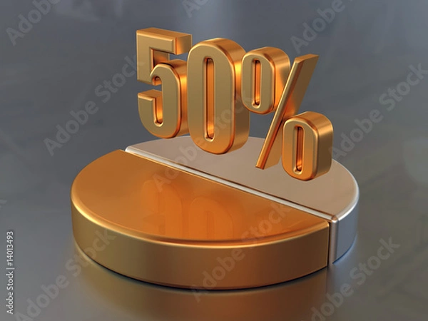 Obraz Symbol "50 %"