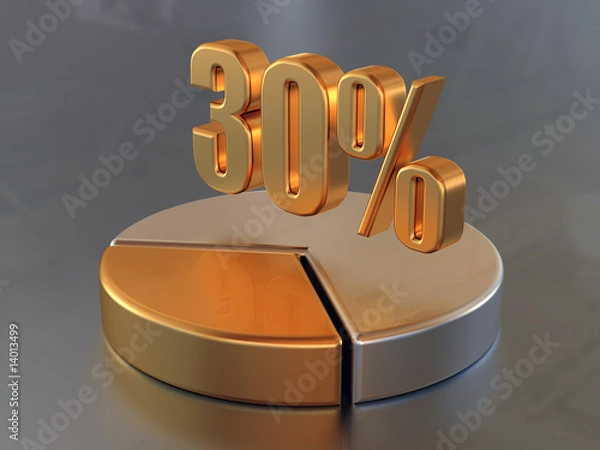 Obraz Symbol "30 %"