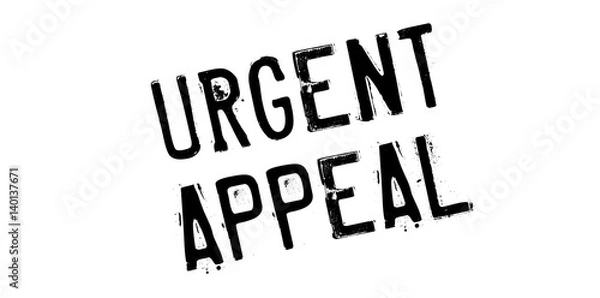 Fototapeta Urgent Appeal rubber stamp. Grunge design with dust scratches. Effects can be easily removed for a clean, crisp look. Color is easily changed.
