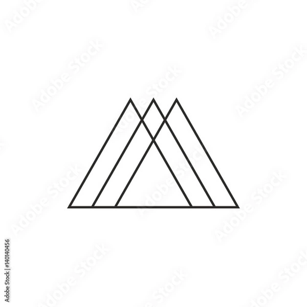 Obraz Minimalism triangle icon
