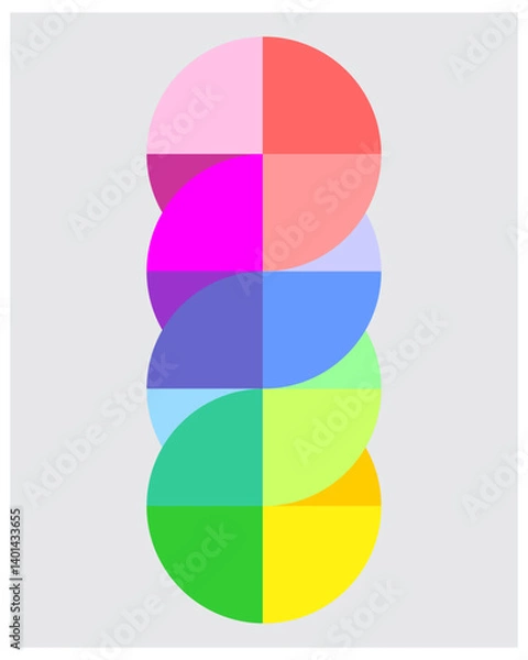 Obraz Abstract colorful circles design