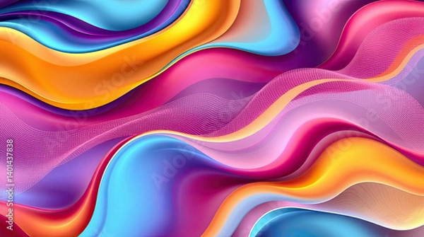 Fototapeta Liquid flow painting with abstract psychedelic effect.