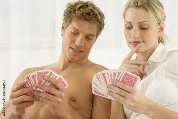 Obraz Couple playing cards