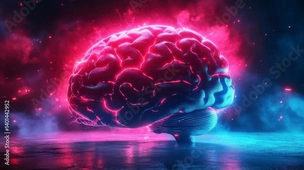 Fototapeta Illuminated Brain