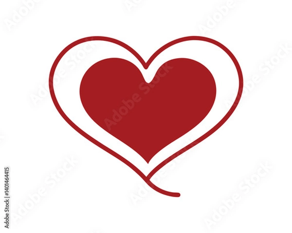 Fototapeta Heart vector icons. love symbols isolated