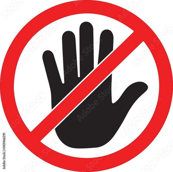 Fototapeta Do Not Touch Sign. Vector.