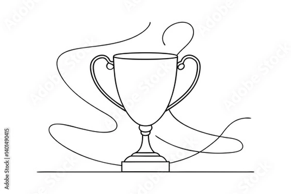 Fototapeta Victory Cup Minimal Sketch