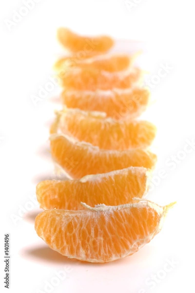 Fototapeta segmenty pomarańczowe z rzędu