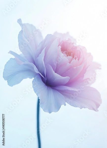 Obraz Delicate pastel flower with soft petals on a minimalistic background