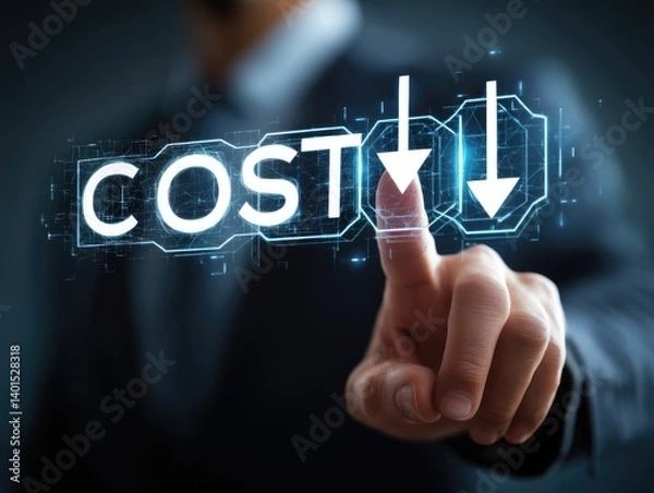 Fototapeta Reducing costs with technology