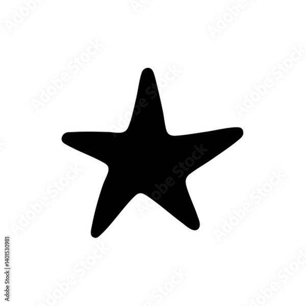 Fototapeta A minimalist vector icon of a sparkling star