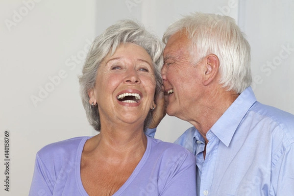 Obraz Senior couple whispering