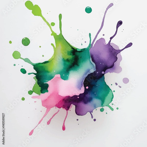 Fototapeta colorful paint splashes.