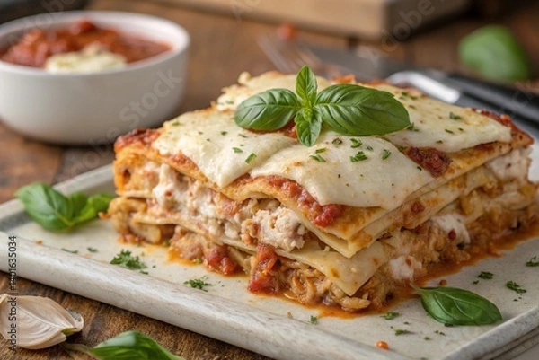 Obraz Baked chicken lasagna