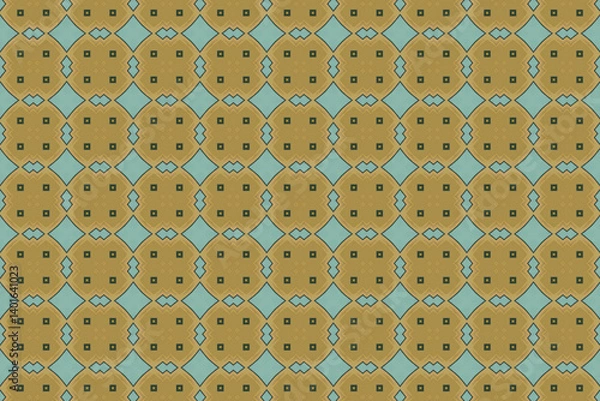 Fototapeta Seamless Symmetric Geometric Decoration Cloth Design Perspective Texture Template Fabric Background Digital Interior Textile Fashion Visual Endless Luxury Graphic Wallpaper Shape Tile Art Pattern.