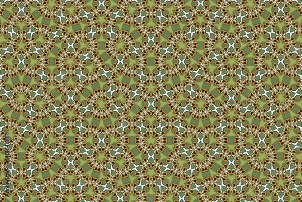 Fototapeta Seamless Symmetric Geometric Decoration Cloth Design Perspective Texture Template Fabric Background Digital Interior Textile Fashion Visual Endless Luxury Graphic Wallpaper Shape Tile Art Pattern.
