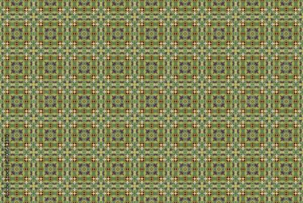 Fototapeta Seamless Symmetric Geometric Decoration Cloth Design Perspective Texture Template Fabric Background Digital Interior Textile Fashion Visual Endless Luxury Graphic Wallpaper Shape Tile Art Pattern.