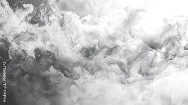 Fototapeta Wispy white smoke in cloudy formation high resolution picture