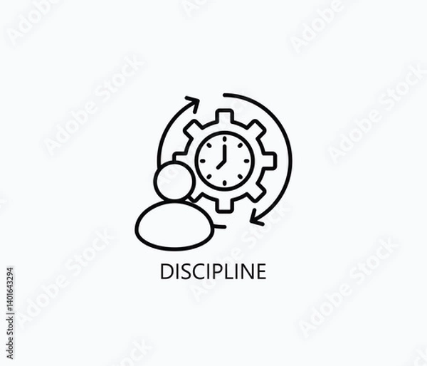 Obraz Discipline Icon Or Logo Isolated Illustration