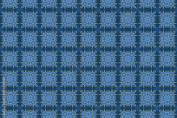 Fototapeta Seamless Symmetric Geometric Decoration Cloth Design Perspective Texture Template Fabric Background Digital Interior Textile Fashion Visual Endless Luxury Graphic Wallpaper Shape Tile Art Pattern.
