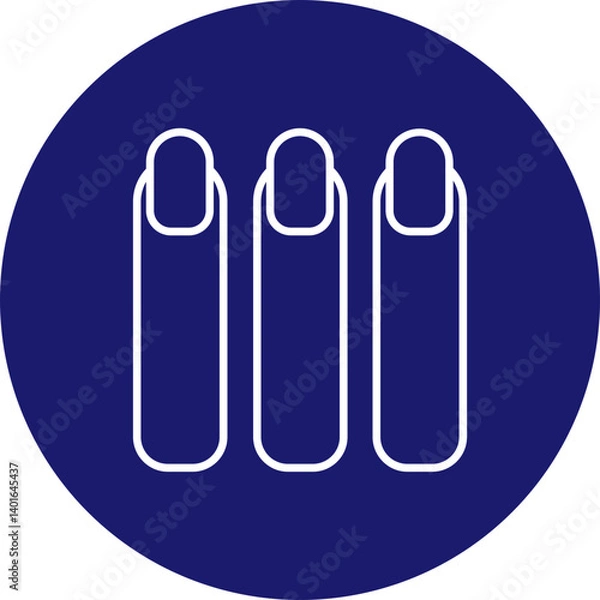 Fototapeta Nail Vector Line Circle Icon Design