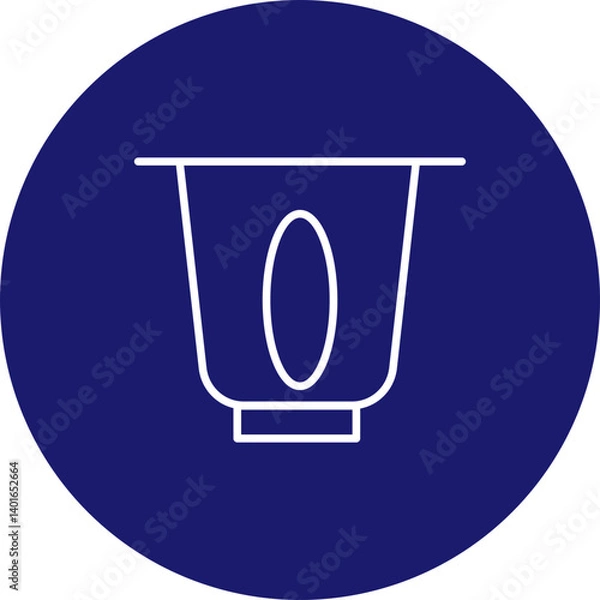 Obraz Coffee Capsule Vector Line Circle Icon Design