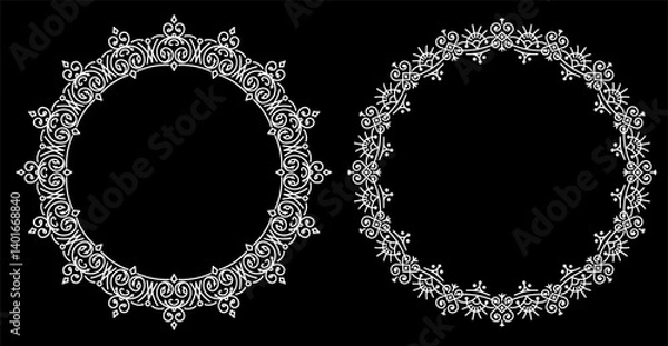 Obraz Black and white dripping paint splatter vector