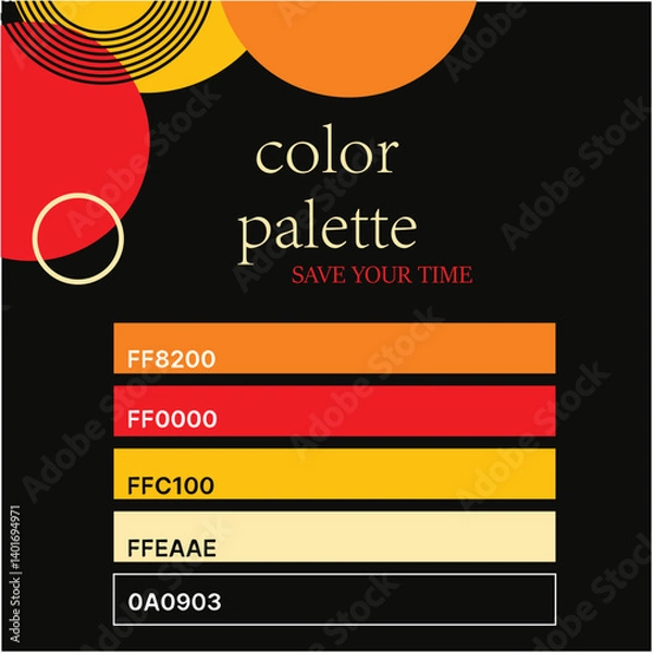 Fototapeta Save your time Color Palette for design and insprtion 