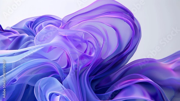 Obraz Wallpaper, abstract and art of wave, fluid and design of illustration, future and graphic of background. Creative, digital and tech of neon, render and vibration of pattern and lines of flow of form
