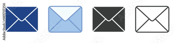 Fototapeta Message Icons Collection – Multiple Vector Styles Icons