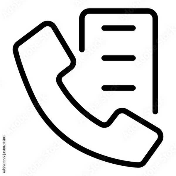 Fototapeta call log icon