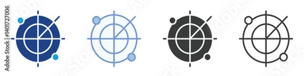 Fototapeta Radar Icons Collection – Multiple Vector Styles Icons